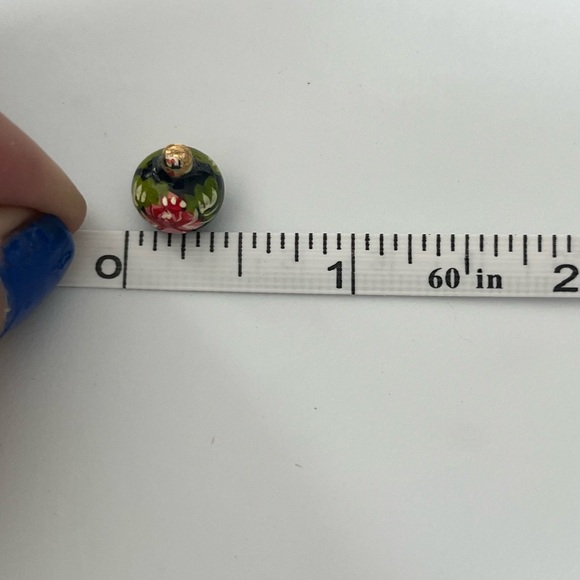 Set of 10 Vintage Russian Matryoshka 5 inch Nesting Dolls Navy Blue & Gold - Picture 10 of 13